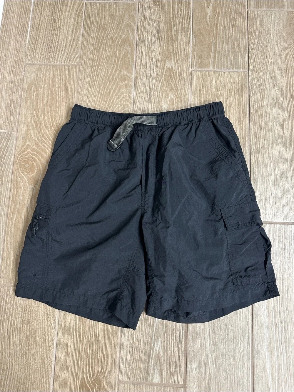 Columbia Black Cargo Swim Shorts with Elastic Waist